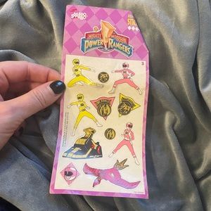 Vintage but unused 90s Power Rangers stickers
